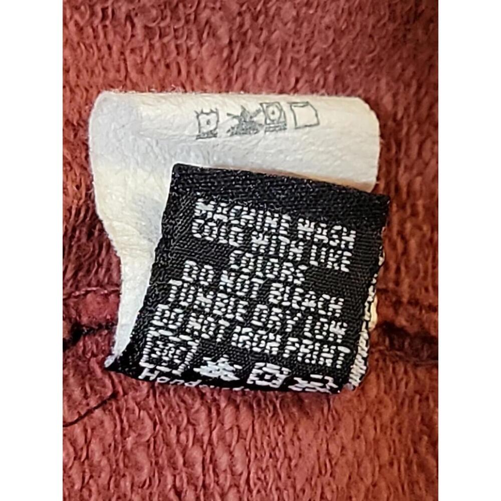 Salvage ~ Full-Zip Y2K Red Graphic Print Rare Vintage Size M Sweater #C - Picture 11 of 11
